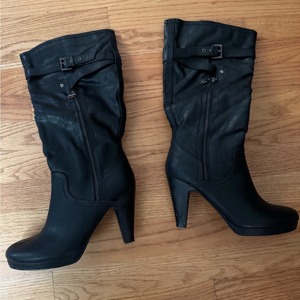 G by Guess Black Heeled Boots with box